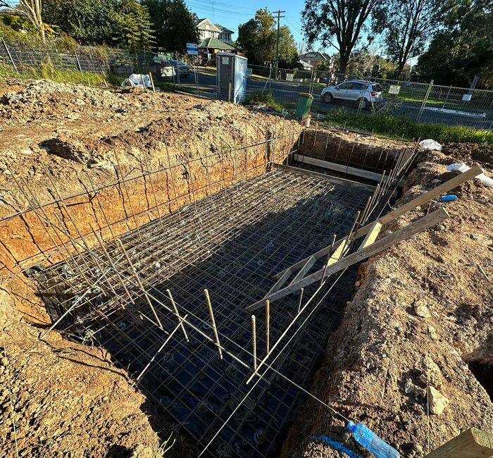 Steel formwork installation